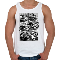 PRINTFASHION MUSTANG GTR - Férfi atléta - Fehér