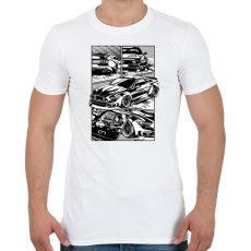 PRINTFASHION MUSTANG GTR - Férfi póló - Fehér