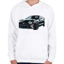 PRINTFASHION Mustang  - Gyerek kapucnis pulóver - Fehér gyerek pulóver, kardigán