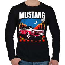 PRINTFASHION Mustang mach 1969 - Férfi hosszú ujjú póló - Fekete