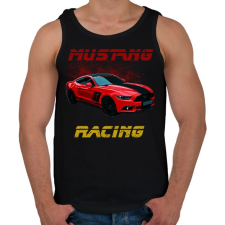 PRINTFASHION mustang racing - Férfi atléta - Fekete atléta, trikó