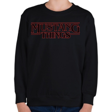 PRINTFASHION Mustang Things - Gyerek pulóver - Fekete gyerek pulóver, kardigán