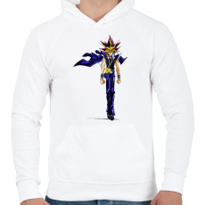 PRINTFASHION Muto Yugi - Férfi kapucnis pulóver - Fehér