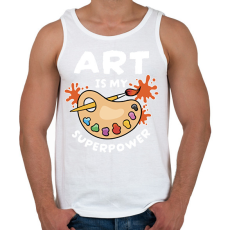 PRINTFASHION Művészet a szupererőm - Férfi atléta - Fehér