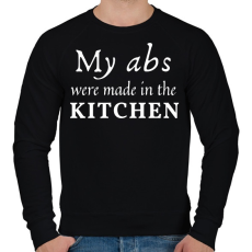 PRINTFASHION My abs were made in the kitchen - Férfi pulóver - Fekete