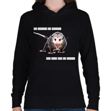 PRINTFASHION My anxiety is chronic... - Női kapucnis pulóver - Fekete női pulóver, kardigán