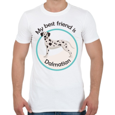 PRINTFASHION My best friend - Dalmatian - Férfi póló - Fehér férfi póló