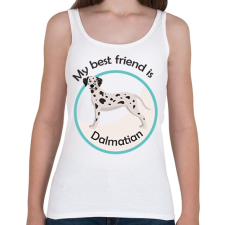 PRINTFASHION My best friend - Dalmatian - Női atléta - Fehér női trikó