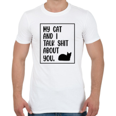 PRINTFASHION My cat and I - black - Férfi póló - Fehér