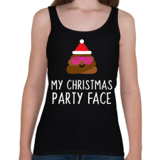 PRINTFASHION MY CHRISTMAS PARTY FACE - Női atléta - Fekete női trikó