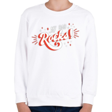 PRINTFASHION My dad rocks - Gyerek pulóver - Fehér
