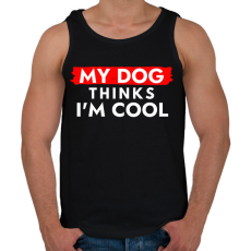 PRINTFASHION My dog thinks I'm Cool - Férfi atléta - Fekete