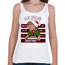 PRINTFASHION My face - Női atléta - Fehér női trikó