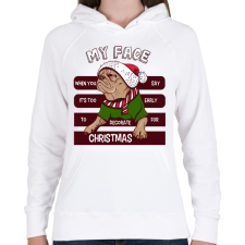 PRINTFASHION My face - Női kapucnis pulóver - Fehér női pulóver, kardigán