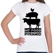 PRINTFASHION My food pyramid - Női póló - Fehér női póló