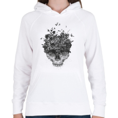 PRINTFASHION My head is a jungle - Női kapucnis pulóver - Fehér