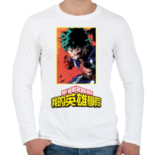 PRINTFASHION My Hero Academia - Férfi hosszú ujjú póló - Fehér férfi póló