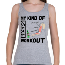 PRINTFASHION My Kind Of BICEPS Workout /g/ - Női atléta - Sport szürke női trikó