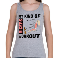 PRINTFASHION My Kind Of BICEPS Workout /r/ - Női atléta - Sport szürke női trikó