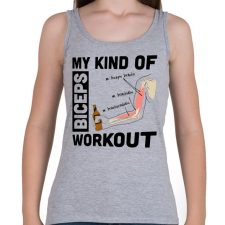 PRINTFASHION My Kind Of BICEPS Workout  /w/ - Női atléta - Sport szürke női trikó