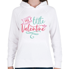 PRINTFASHION My Little Valentine - Női kapucnis pulóver - Fehér női pulóver, kardigán