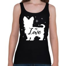 PRINTFASHION My love- Yorkie - Női atléta - Fekete