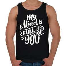 PRINTFASHION My mind is full - Férfi atléta - Fekete