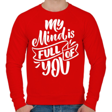 PRINTFASHION My mind is full - Férfi pulóver - Piros férfi pulóver, kardigán