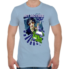 PRINTFASHION MY MOTHER - Férfi póló - Világoskék
