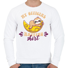 PRINTFASHION My official napping shirt - Férfi pulóver - Fehér