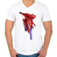 PRINTFASHION My only friend - Férfi V-nyakú póló - Fehér férfi póló