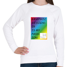 PRINTFASHION My passion - Női pulóver - Fehér női pulóver, kardigán