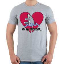 PRINTFASHION My relationship - Férfi póló - Sport szürke férfi póló