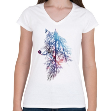 PRINTFASHION My roots - Női V-nyakú póló - Fehér női póló