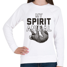 PRINTFASHION My spirit animal - Női pulóver - Fehér női pulóver, kardigán