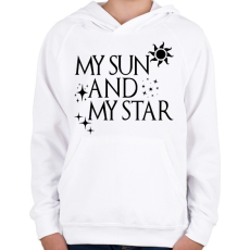 PRINTFASHION My Sun And My Star - Gyerek kapucnis pulóver - Fehér