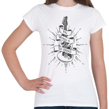 PRINTFASHION My world is six strings - Női póló - Fehér női póló