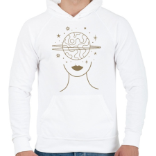 PRINTFASHION Mystic girl 3 - Férfi kapucnis pulóver - Fehér női pulóver, kardigán