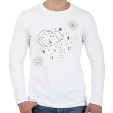 PRINTFASHION Mystic girl in space - Férfi hosszú ujjú póló - Fehér férfi póló
