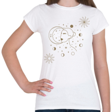 PRINTFASHION Mystic girl in space - Női póló - Fehér női póló