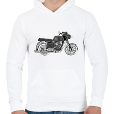 PRINTFASHION mz ts 125 - Férfi kapucnis pulóver - Fehér