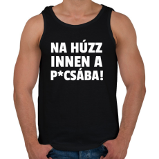 PRINTFASHION NA HÚZZ INNEN A PICSÁBA - Férfi atléta - Fekete