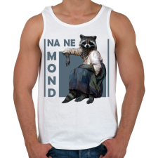 PRINTFASHION Na ne mond - Mosómedve - Férfi atléta - Fehér atléta, trikó