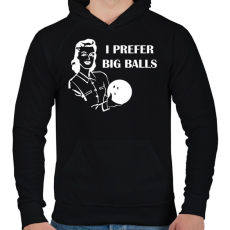 PRINTFASHION Nagy golyók - Férfi kapucnis pulóver - Fekete