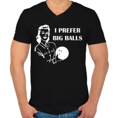 PRINTFASHION Nagy golyók - Férfi V-nyakú póló - Fekete