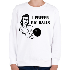 PRINTFASHION Nagy golyók - Gyerek pulóver - Fehér