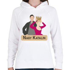 PRINTFASHION Nagy Katalin - A kezdetek - Női kapucnis pulóver - Fehér