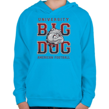 PRINTFASHION Nagy kutya - Gyerek kapucnis pulóver - Azúrkék gyerek pulóver, kardigán