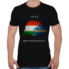 PRINTFASHION Nagy Magyarország-os rovásírásos Névre Szóló  - Férfi póló - Fekete férfi pulóver, kardigán