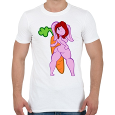 PRINTFASHION Nagy répa - Férfi póló - Fehér